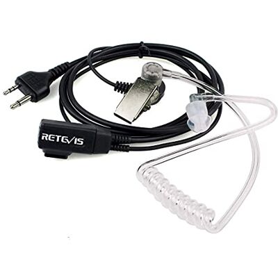 Retevis Auriculares Walkie Talkie Pinganillo Compatible con Walkie Talkie Midland G6 G7 G12 M48 GXT250 GXT550 GXT650 LXT80 LXT112 Alan39 2 Pin Tubo Acústico Transparente Sonido Nítido (1 pcs) Retevis Auriculares Walkie Talkie Pinganillo Compatible con Walkie Talkie Midland G6 G7 G12 M48 GXT250 GXT550 GXT650 LXT80 LXT112 Alan39 2 Pin Tubo Acústico Transparente Sonido Nítido (1 pcs)