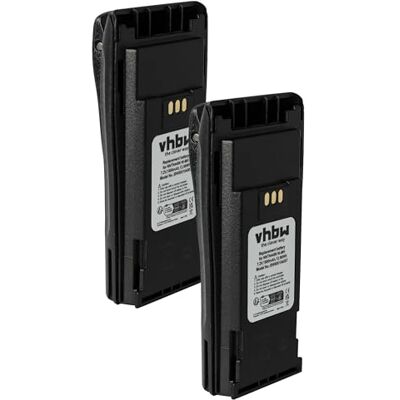vhbw 2X batería Compatible con Motorola DP1400 DP1000, EP450, CP380, CP360, CP340, CP250, CP200XLS radio (1800 mAh, 7,2 V, NiMH) vhbw 2X batería Compatible con Motorola DP1400 DP1000, EP450, CP380, CP360, CP340, CP250, CP200XLS radio (1800 mAh, 7,2 V, NiMH)