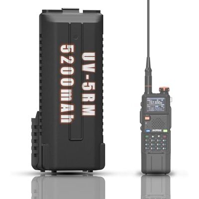 BaoFeng UV-5RM Original Battery 5200mAh AR-5RM Walkie Talkie USB-C Charging 7.4V Extended Replacement Battery Compatible for GM-5RH/UV-5G Plus GMRS/UV-5RH Pro GPS Two Way Radio BaoFeng UV-5RM Original Battery 5200mAh AR-5RM Walkie Talkie USB-C Charging 7.4V Extended Replacement Battery Compatible for GM-5RH/UV-5G Plus GMRS/UV-5RH Pro GPS Two Way Radio