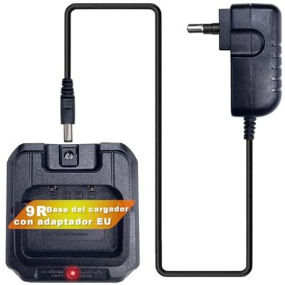 BaoFeng UV-9R Battery Charger Base with EU Adapter for UV-9R Pro Walkie Talkie/V-9R Plus/UV-9G / T57 / BF-T57 / UV-82WP Compatible with Waterproof Two Way Radios BaoFeng UV-9R Battery Charger Base with EU Adapter for UV-9R Pro Walkie Talkie/V-9R Plus/UV-9G / T57 / BF-T57 / UV-82WP Compatible with Waterproof Two Way Radios