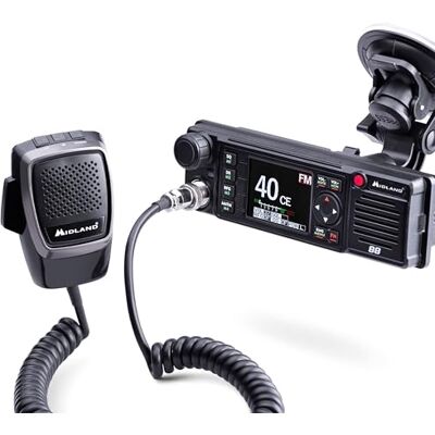 MIDLAND Radio CB M88 Veicular Sin Licencia, Radioaficionado Profesional para Compartimentos DIN, Auto, Camión, Camper y Otros Pantalla TFT Multicolor, Noise Blanker/HIC, Alimentación Universal MIDLAND Radio CB M88 Veicular Sin Licencia, Radioaficionado Profesional para Compartimentos DIN, Auto, Camión, Camper y Otros Pantalla TFT Multicolor, Noise Blanker/HIC, Alimentación Universal