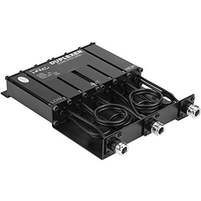 Bewinner 25W VHF Diplexor de Doble Cavidad para Repetidor de Radio Inalámbrico-N-Conector 25V Manejo de Potencia RF Diseño de 6 Cavidad-Dúplex para Mejorar Señal de Comunicación Inalámbrica Bewinner 25W VHF Diplexor de Doble Cavidad para Repetidor de Radio Inalámbrico-N-Conector 25V Manejo de Potencia RF Diseño de 6 Cavidad-Dúplex para Mejorar Señal de Comunicación Inalámbrica