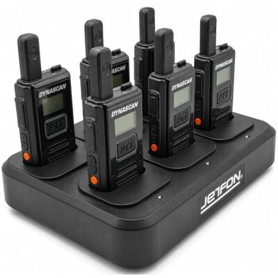 Dynascan 3A Pack de 6 Walkie Talkies PMR446 con Cargador Múltiple Dynascan 3A Pack de 6 Walkie Talkies PMR446 con Cargador Múltiple