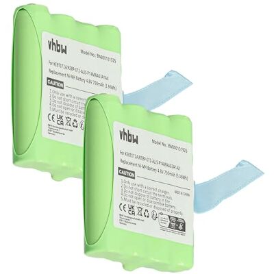vhbw 2X batería Compatible con Motorola TLKR T81 T41, T4, T5, T50, T6, T3, T80, T60, T61, T7, T8 radio (700 mAh, 4,8 V, NiMH) vhbw 2X batería Compatible con Motorola TLKR T81 T41, T4, T5, T50, T6, T3, T80, T60, T61, T7, T8 radio (700 mAh, 4,8 V, NiMH)