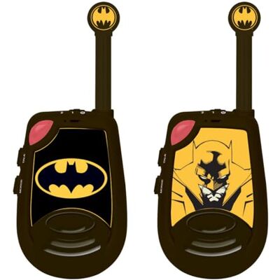 LEXIBOOK , Batman, Walkie-Talkies Digitales, Alcance 2km, luz Morse, 2 canales, clip cinturón, con pilas, negro/amarillo LEXIBOOK , Batman, Walkie-Talkies Digitales, Alcance 2km, luz Morse, 2 canales, clip cinturón, con pilas, negro/amarillo