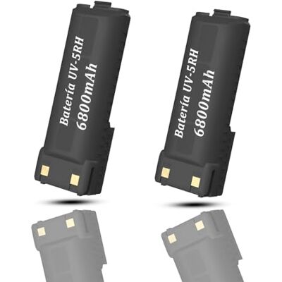BaoFeng 2 Pack UV-5RM Battery 6800mAh AR-5RM Walkie Talkie USB-C Charging 7.4V Extended Replacement Battery Compatible for GM-5RH/UV-5G Plus Radio GMRS/UV-5RH Pro GPS Two Way Radio BaoFeng 2 Pack UV-5RM Battery 6800mAh AR-5RM Walkie Talkie USB-C Charging 7.4V Extended Replacement Battery Compatible for GM-5RH/UV-5G Plus Radio GMRS/UV-5RH Pro GPS Two Way Radio