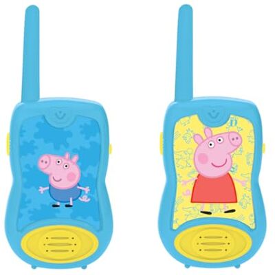 LEXIBOOK , Peppa Pig, Walkie-Talkies, Alcance 200m/650ft, 2 canales, juego comunicación, clip cinturón, con pilas, azul LEXIBOOK , Peppa Pig, Walkie-Talkies, Alcance 200m/650ft, 2 canales, juego comunicación, clip cinturón, con pilas, azul