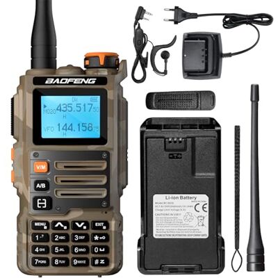 BAOFENG K63 6W Walkie Talkie, radioaficionado portátil multibanda UHF/VHF/1,25 M, Am/FM, 2600 mAh batería, 999 Canales, Copia de frecuencia inalámbrica, repetidor de frecuencia inversa, Amarillo BAOFENG K63 6W Walkie Talkie, radioaficionado portátil multibanda UHF/VHF/1,25 M, Am/FM, 2600 mAh batería, 999 Canales, Copia de frecuencia inalámbrica, repetidor de frecuencia inversa, Amarillo