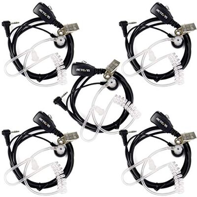 Retevis EAM101 Walkie Talkie Auriculars 1 Pin 2,5mm Pinganillo Compatible con RT45 Motorola T82 T82 Extreme T62 T92 H2O T60 T61 T62 T80 Extreme T80ex T81 Hunter Walkie Talkies(5 Pcs) Retevis EAM101 Walkie Talkie Auriculars 1 Pin 2,5mm Pinganillo Compatible con RT45 Motorola T82 T82 Extreme T62 T92 H2O T60 T61 T62 T80 Extreme T80ex T81 Hunter Walkie Talkies(5 Pcs)