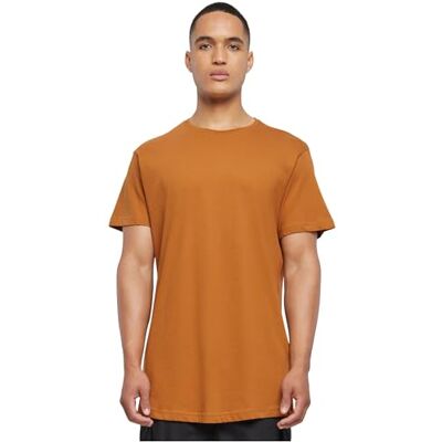 Urban Classics Shaped Long tee, Camiseta Hombre, Marrón (Toffee), S Urban Classics Shaped Long tee, Camiseta Hombre, Marrón (Toffee), S