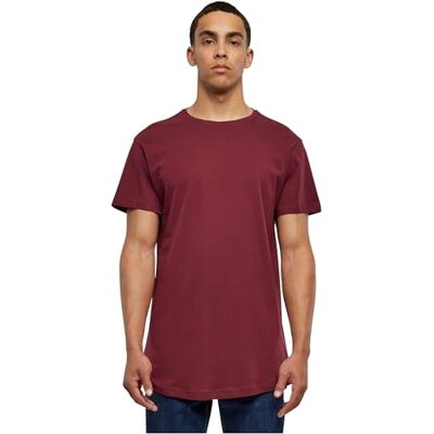 Urban Classics Shaped Long Tee, Camiseta Hombre, Rojo (Port), XXL Urban Classics Shaped Long Tee, Camiseta Hombre, Rojo (Port), XXL