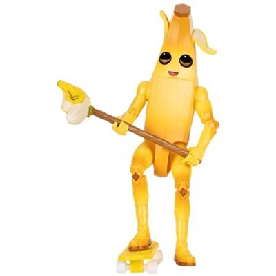 Jazwares Fortnite Legendary Peely Figura articulada de 6 Pulgadas con Herramienta de Cosecha, Brillo Trasero y código para artículo Virtual Adicional Jazwares Fortnite Legendary Peely Figura articulada de 6 Pulgadas con Herramienta de Cosecha, Brillo Trasero y código para artículo Virtual Adicional