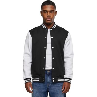 Urban Classics 2-Tone College Sweatjacket Sudadera, Multicolor (Blk/Tur 00048), XL para Hombre Urban Classics 2-Tone College Sweatjacket Sudadera, Multicolor (Blk/Tur 00048), XL para Hombre