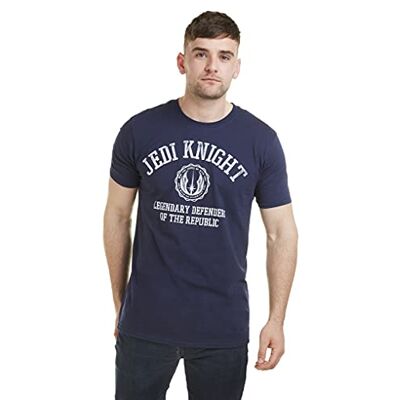 Star Wars Camiseta universitaria del Caballero Jedi para Hombre, Azul Marino, Talla XXL del Reino Unido Star Wars Camiseta universitaria del Caballero Jedi para Hombre, Azul Marino, Talla XXL del Reino Unido
