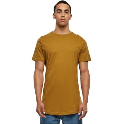 Urban Classics Shaped Long tee, Camiseta Hombre, Marrón (Nut), XL Urban Classics Shaped Long tee, Camiseta Hombre, Marrón (Nut), XL