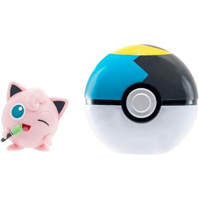 Pokémon Clip 'N' Go Jigglypuff Incluye Figura de Batalla de 5 cm y Accesorio de Bola de Luna, Multicolor Pokémon Clip 'N' Go Jigglypuff Incluye Figura de Batalla de 5 cm y Accesorio de Bola de Luna, Multicolor