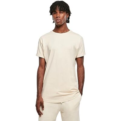 Urban Classics Long Shaped Turnup tee, Camiseta Hombre, Whitesand, Urban Classics Long Shaped Turnup tee, Camiseta Hombre, Whitesand,