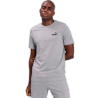 PUMA ESS Small Logo Tee, Camiseta Hombre, Medium Gray Heather, L PUMA ESS Small Logo Tee, Camiseta Hombre, Medium Gray Heather, L