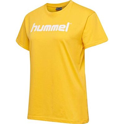 hummel HMLGO Cotton Logo T-Shirt Woman S/S Color: Sports Yellow_Talla: XS hummel HMLGO Cotton Logo T-Shirt Woman S/S Color: Sports Yellow_Talla: XS