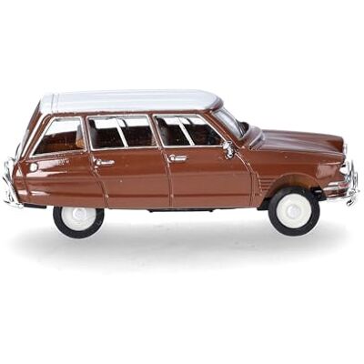 Herpa Modelo de Coche Citroen AMI 6 Break, Miniatura a Escala 1:87, Artículo de colección, Modelo de plástico, Color: marrón/Techo Blanco Herpa Modelo de Coche Citroen AMI 6 Break, Miniatura a Escala 1:87, Artículo de colección, Modelo de plástico, Color: marrón/Techo Blanco
