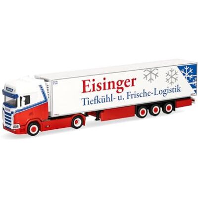 Herpa Miniatura del camión Scania CS 20 HD semirremolque frigorífico Eisinger, Escala 1/87, maqueta de colleción, modelismo, Modelo aleman, Figura plástico Herpa Miniatura del camión Scania CS 20 HD semirremolque frigorífico Eisinger, Escala 1/87, maqueta de colleción, modelismo, Modelo aleman, Figura plástico