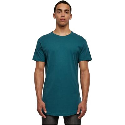 Urban Classics Shaped Long Tee, Camiseta Hombre, Turquesa (Teal), S Urban Classics Shaped Long Tee, Camiseta Hombre, Turquesa (Teal), S