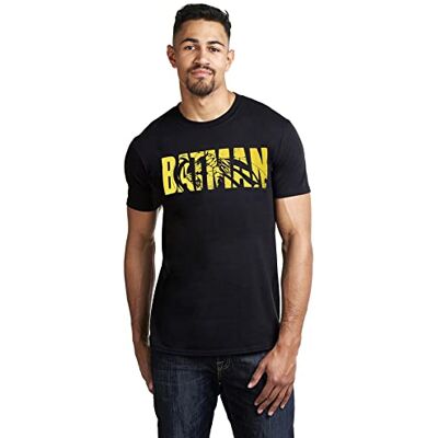 DC Comics Hombre Batman Text Camiseta Not Applicable, Negro (Black Blk), XX-Large DC Comics Hombre Batman Text Camiseta Not Applicable, Negro (Black Blk), XX-Large