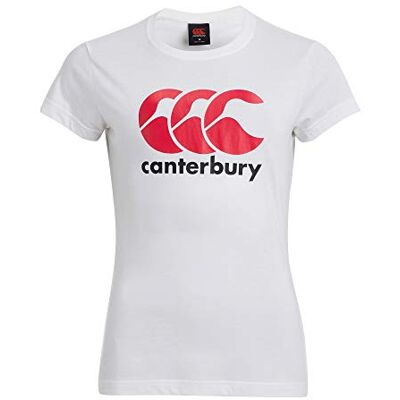 Canterbury CCC Logo Camiseta para Mujer, Not Applicable, Logotipo CCC., Mujer, Color Blanco Brillante., tamaño 16 Canterbury CCC Logo Camiseta para Mujer, Not Applicable, Logotipo CCC., Mujer, Color Blanco Brillante., tamaño 16