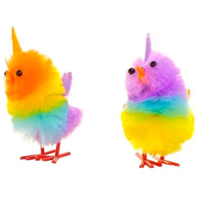 Rubies Pollito Unicornio Rainbow Pascua, 5.5 centímetros, Paquete de 24 Unidades, Decoración Pascua, Figura Pollitos, La Mona Rubies Pollito Unicornio Rainbow Pascua, 5.5 centímetros, Paquete de 24 Unidades, Decoración Pascua, Figura Pollitos, La Mona