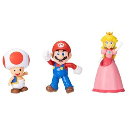 Nintendo Super Mario 3er Pack Mario & Friends, 10 cm Nintendo Super Mario 3er Pack Mario & Friends, 10 cm