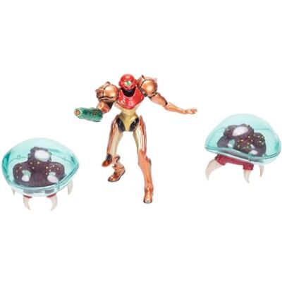 Nintendo Metroid Prime Samus Bounty Hunter Juego de Figuras de acción de 6,3 cm, Producto Oficial de Jakks Pacific, Incluye Figura de Samus y Dos Figuras de alienígenas, Embalaje de coleccionista Nintendo Metroid Prime Samus Bounty Hunter Juego de Figuras de acción de 6,3 cm, Producto Oficial de Jakks Pacific, Incluye Figura de Samus y Dos Figuras de alienígenas, Embalaje de coleccionista