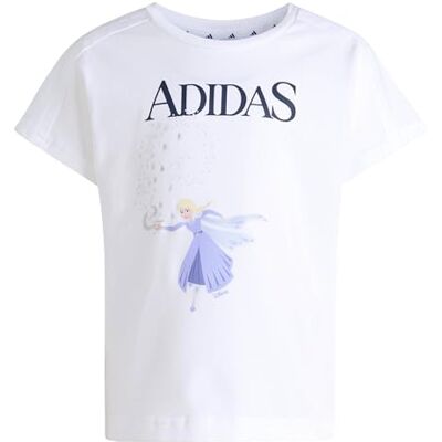 Adidas Bambine e Ragazze Disney Frozen tee, White/Dark Blue, 9-10 Years Adidas Bambine e Ragazze Disney Frozen tee, White/Dark Blue, 9-10 Years