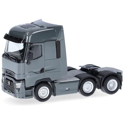 Herpa Miniatura del camión Renault T Facelift Tractor 3 Ejes (6x2), Escala 1/87, maqueta de colección, modelismo, Modelo alemán, Figura plástico, Gris Herpa Miniatura del camión Renault T Facelift Tractor 3 Ejes (6x2), Escala 1/87, maqueta de colección, modelismo, Modelo alemán, Figura plástico, Gris