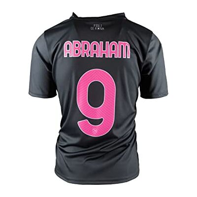 AS Roma Maglia Replica Bambino Third 22/23 Abraham, Réplica de la Tercera Camiseta del Unisex Niños y Adolescentes, Nero e Rosa, 8 Anni AS Roma Maglia Replica Bambino Third 22/23 Abraham, Réplica de la Tercera Camiseta del Unisex Niños y Adolescentes, Nero e Rosa, 8 Anni