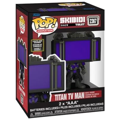 Funko Pop! SFX: Skibidi Titan TV Man Luces y Sonidos Pilas Incluidas Figura de Vinilo Coleccionable Producto Oficial Juguetes para niños y Adultos Funko Pop! SFX: Skibidi Titan TV Man Luces y Sonidos Pilas Incluidas Figura de Vinilo Coleccionable Producto Oficial Juguetes para niños y Adultos