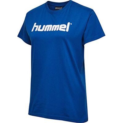hummel HMLGO Cotton Logo T-Shirt Woman S/S Color: True Blue_Talla: XS hummel HMLGO Cotton Logo T-Shirt Woman S/S Color: True Blue_Talla: XS