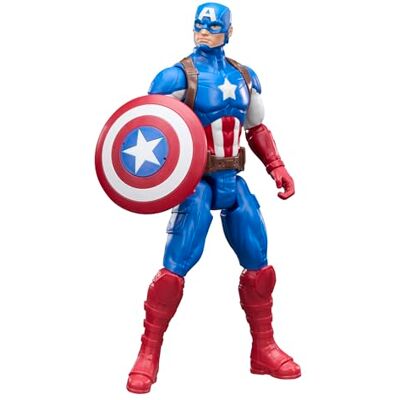 Marvel Figura de acción de Capitán América de Avengers Titan Series Marvel Figura de acción de Capitán América de Avengers Titan Series
