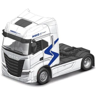 Bburago Camión IVECO S-Way 1:43, camión diecast con librea Naranja y Negra, Modelo estático detallado para coleccionistas y Aficionados, Licencia Oficial IVECO, Edad Recomendada 3+ años Bburago Camión IVECO S-Way 1:43, camión diecast con librea Naranja y Negra, Modelo estático detallado para coleccionistas y Aficionados, Licencia Oficial IVECO, Edad Recomendada 3+ años