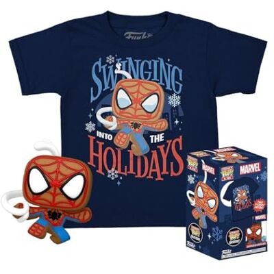 Funko Pocket Pop! & tee: Marvel Spider-Man Spidey Galleta de Jengibre para Chicos Small (S) Camiseta, Franela Ropa con Minifigura de Vinilo Coleccionable Idea de Regalo Funko Pocket Pop! & tee: Marvel Spider-Man Spidey Galleta de Jengibre para Chicos Small (S) Camiseta, Franela Ropa con Minifigura de Vinilo Coleccionable Idea de Regalo
