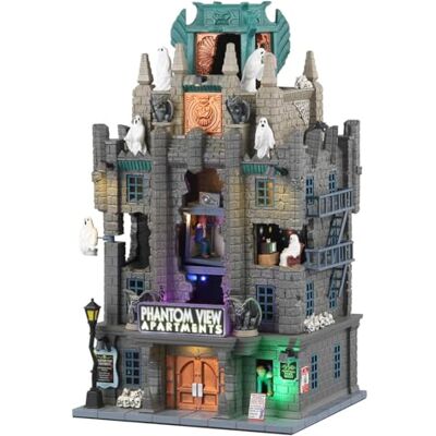 Lemax - Spooky Town Sights & Sounds: Phantom View Apartments, Multicolor () Lemax - Spooky Town Sights & Sounds: Phantom View Apartments, Multicolor ()
