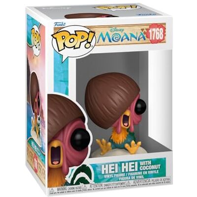 Funko Pop! Disney: Moana Hei Hei with Coconut Merchandising Oficial Figura de Vinilo Coleccionable para Decoración Regalo Friki de Cumpleaños Funko Pop! Disney: Moana Hei Hei with Coconut Merchandising Oficial Figura de Vinilo Coleccionable para Decoración Regalo Friki de Cumpleaños