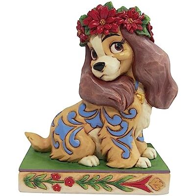 Enesco Jim Shore Disney Traditions Figura de Corona de Acebo de Navidad de Dama y el vagabundo, 4.25 Pulgadas, Multicolor Enesco Jim Shore Disney Traditions Figura de Corona de Acebo de Navidad de Dama y el vagabundo, 4.25 Pulgadas, Multicolor