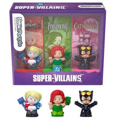 Little People COLLECTOR Supervillanas de DC Conjunto de edición Especial para Fans de los cómics, Incluye 3 Figuras en Embalaje Expositor, Little People COLLECTOR Supervillanas de DC Conjunto de edición Especial para Fans de los cómics, Incluye 3 Figuras en Embalaje Expositor,