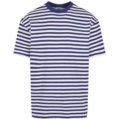 Urban Classics Regular Stripe tee, Camiseta Hombre, White/Darkblue, Urban Classics Regular Stripe tee, Camiseta Hombre, White/Darkblue,
