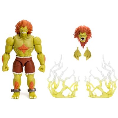 Jada Toys Figura de Street Fighter Blanka (19 cm) – Figura de acción y Coleccionable Street Fighter 2: The Final Challengers con Cabeza, Manos y Accesorios alternativos, a Partir de 13 años Jada Toys Figura de Street Fighter Blanka (19 cm) – Figura de acción y Coleccionable Street Fighter 2: The Final Challengers con Cabeza, Manos y Accesorios alternativos, a Partir de 13 años