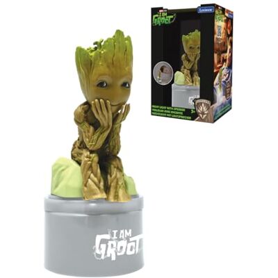 LEXIBOOK , Marvel Guardianes de la Galaxia, Groot Luz de Noche con Altavoz para Dormitorio Infantil, luz Suave, Funciona con Pilas, Gris/marrón, LEXIBOOK , Marvel Guardianes de la Galaxia, Groot Luz de Noche con Altavoz para Dormitorio Infantil, luz Suave, Funciona con Pilas, Gris/marrón,