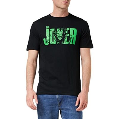 DC Comics Hombre Joker Text Camiseta Not Applicable, Negro, XX-Large DC Comics Hombre Joker Text Camiseta Not Applicable, Negro, XX-Large