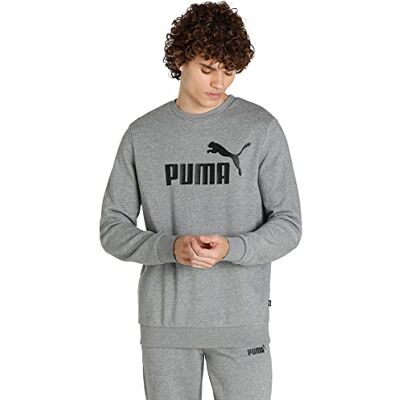 PUMA ESS Big Logo Crew TR, Medium Gray Heather, XXL PUMA ESS Big Logo Crew TR, Medium Gray Heather, XXL
