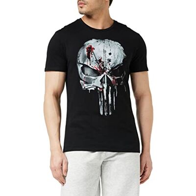 Marvel T-Shirt Punisher, Camiseta Hombre, Negro, M Marvel T-Shirt Punisher, Camiseta Hombre, Negro, M