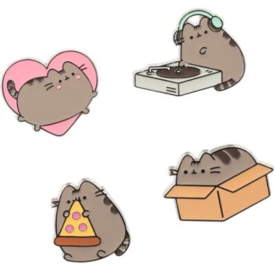 Grupo Erik Set Pins Pusheen 4 Figuras Pusheen, broches : Pins para Mochila o Pin para Ropa Merchandising oficial Accesorio camiseta o para mochila original Grupo Erik Set Pins Pusheen 4 Figuras Pusheen, broches : Pins para Mochila o Pin para Ropa Merchandising oficial Accesorio camiseta o para mochila original